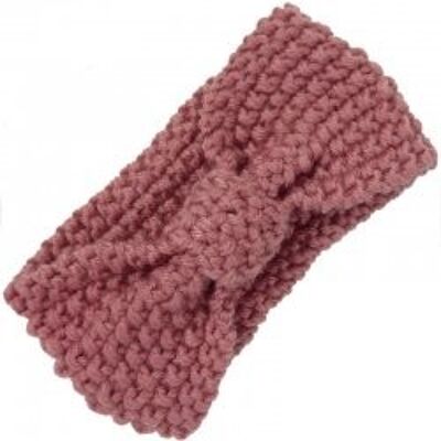 Baby hair band coarse knitted pink