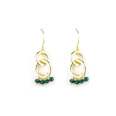 Pendientes Aanchal verde