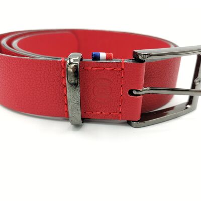 Ceinture en cuir souple rouge T1 - OFG