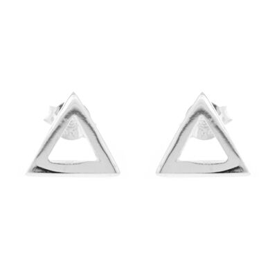 Sterling Silver Triangle Studs and Presentation Box