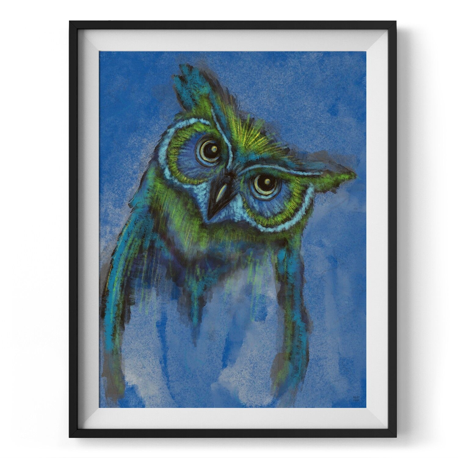 Barney The Owl Wall Art Print A4