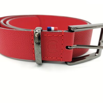 Cinturón piel suave rojo T3- OFG