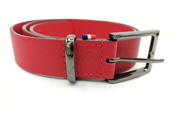 Ceinture en cuir souple rouge T3- OFG