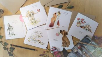 Carte de fête des mères - Carte de voeux de qualité - Illustration charmante - Gamme 'Absolutely barking' - Terriers mignons - Fabriqué au Royaume-Uni ABMD03 3