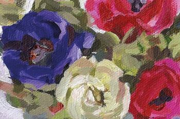 Anémones - Carte de voeux, gamme « The Flower Gallery », Paper Shed Design, Art Card, Original Painting by Dan O'Brien, Blank inside 6