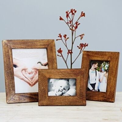 Natural Mango Wood Rustic Photo Frame (6 x 4 image)