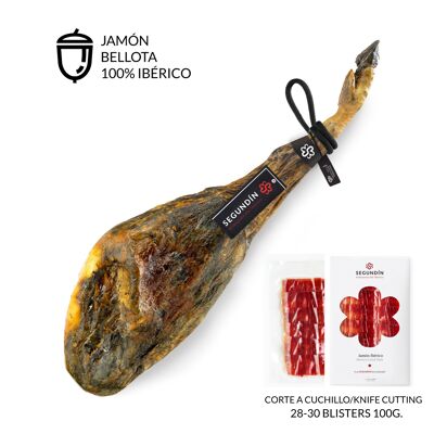 Jambon Ibérique de Bellota 100% Race Ibérique | 8-8.5kg | Tranché au couteau