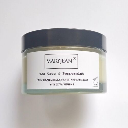 Organic Macadamia Foot And Ankle Tea Tree Peppermint Balm With Extra Vitamin E