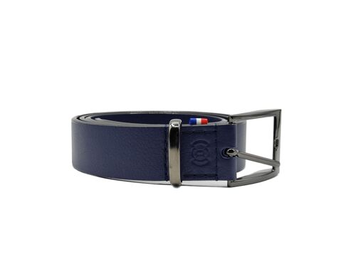 Ceinture en cuir souple marine-OFG