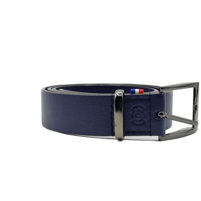 Navy soft leather belt-OFG