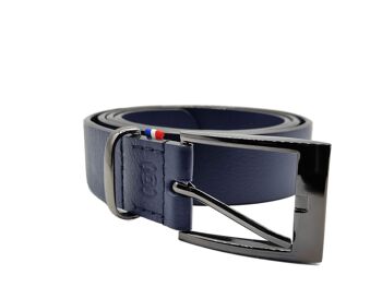 Ceinture en cuir souple marine-OFG 2