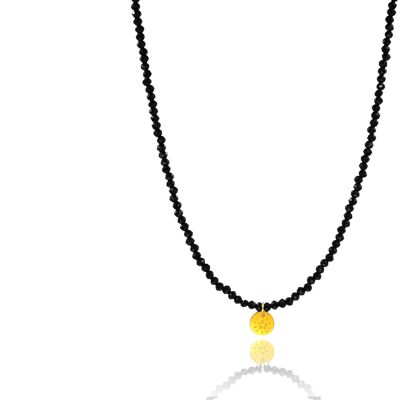 Charm-Halskette „Little Star“ aus schwarzen Kristallen