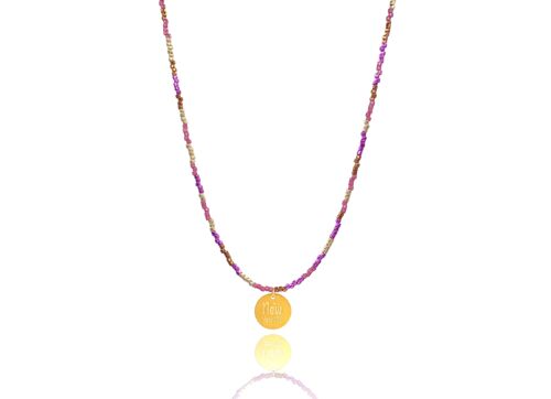 New Year Me’ Lucky Charm 2022 Pink Palette Necklace
