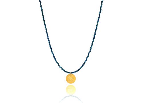 New Year Me’ Lucky Charm 2022 Blue Spinel Necklace