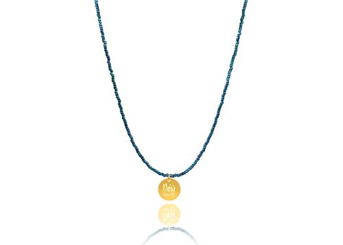 New Year Me’ Lucky Charm 2022 Blue Metallics Necklace