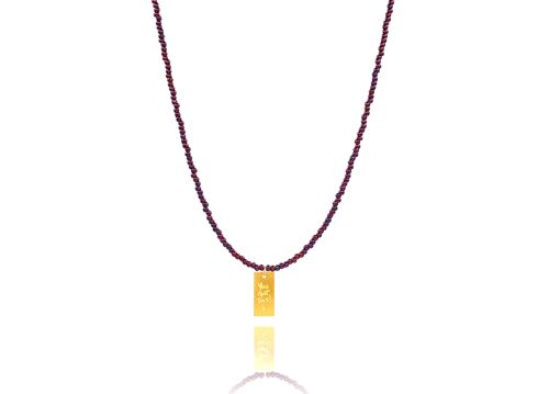You Got This' Mauve Japanese Beads Necklace