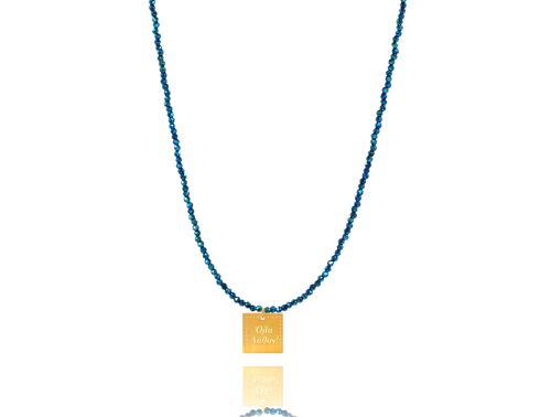 It's all wrong! Όλα λάθος!' Shiny Blue Cateye Necklace