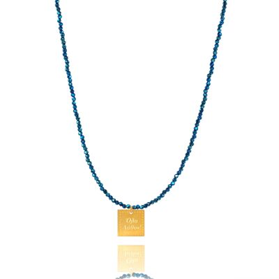 It's all wrong! Όλα λάθος!' Shiny Blue Cateye Necklace