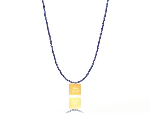 It's all wrong! Όλα λάθος!' Eggplant Shiny Miyuki Necklace