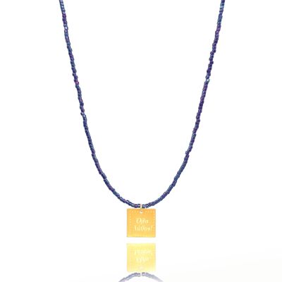 It's all wrong! Όλα λάθος!' Eggplant Shiny Miyuki Necklace