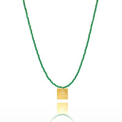 È tutto sbagliato! Όλα λάθος!' Collana Miyuki verde bosco