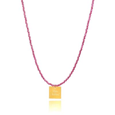 It's all wrong! Όλα λάθος!' Fucshia Metallics Miyuki Necklace