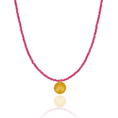 Ruby Agate 'Rainbow' Necklace