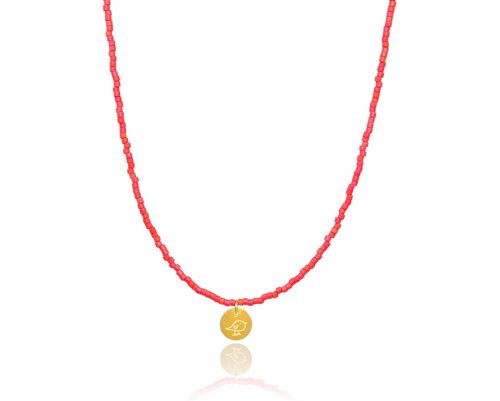 Fire Red 'Little Bird' Necklace