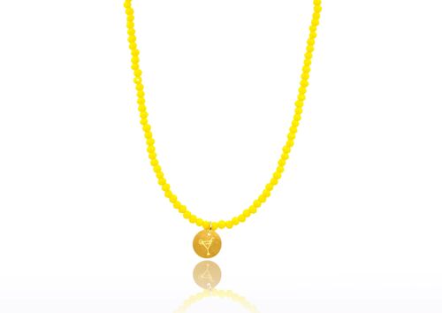 Yellow Crystal 'Cocktail' Necklace