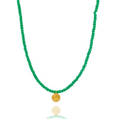 Collar 'Lucky Eye' de cristal verde