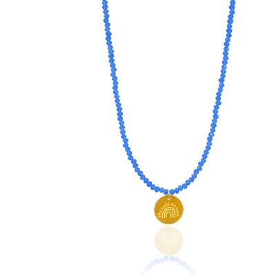 Blue crystal 'Rainbow' Necklace