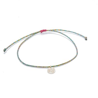 Bracciale 'Little Heart' con cordino arcobaleno