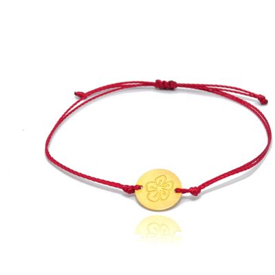 Red 'Japanese Flower' Bracelet