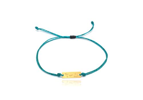 Teal Metallic 'You got this' Bracelet