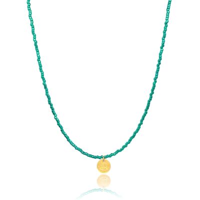 Collana "Lucky Eye" in metallo verde acqua