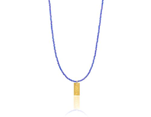 Blue Crystal 'You Got This' Necklace