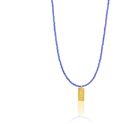 Blue Crystal 'You Got This' Necklace