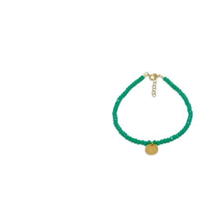 Green crystal 'Little bird' bracelet