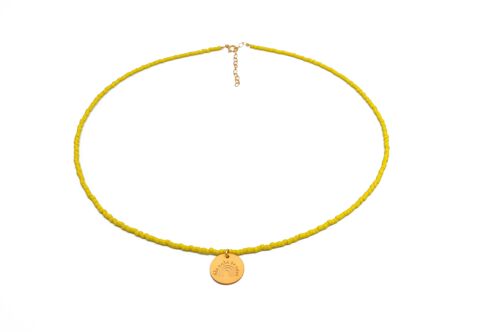 Miyuki Rainbow 'Ola kala tha pane' Necklace - Yellow