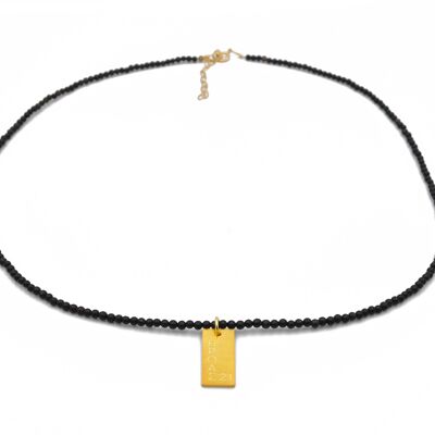 Collar 'Hero 21' de ónix negro