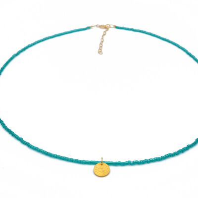 Collana Miyuki 'Piccolo Cuore' - Celeste Trasparente