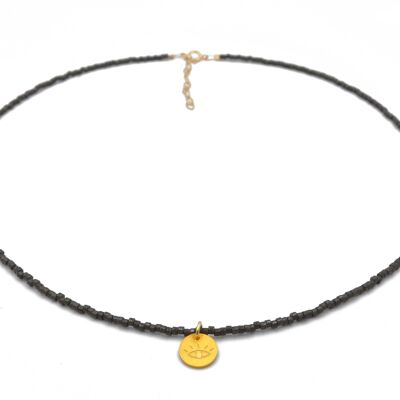 Miyuki 'Lucky Eye' Necklace - Black