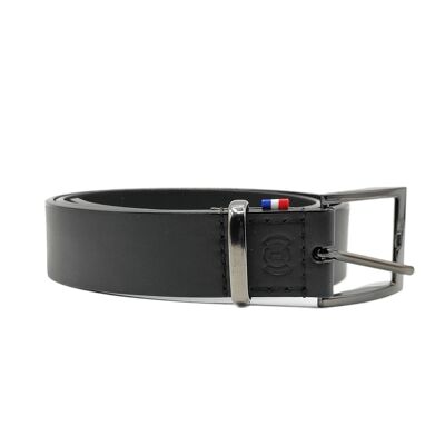 Ceinture en cuir souple noir - OFG