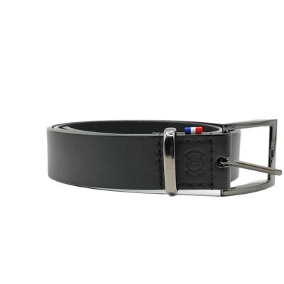 Soft black leather belt - OFG