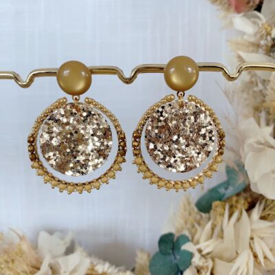“Little Pretty” Earrings – Gold Glitter