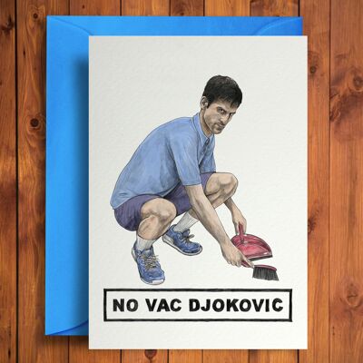No Vac Djokovic - Funny Birthday Card