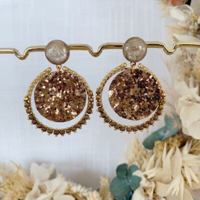 “Little Pretty” Earrings – Glitter Bronze