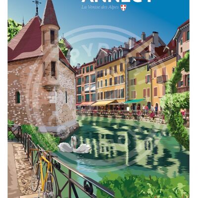 ANNECY CITY POSTER - 30X40 CM
