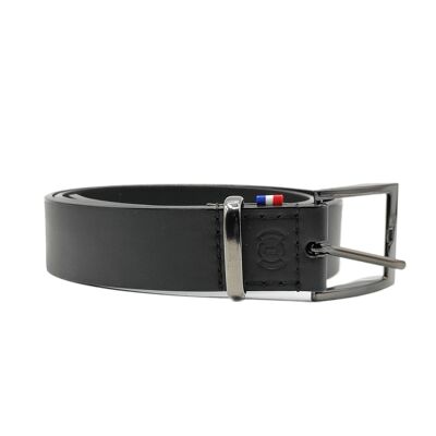 Soft black leather belt T3 -OFG