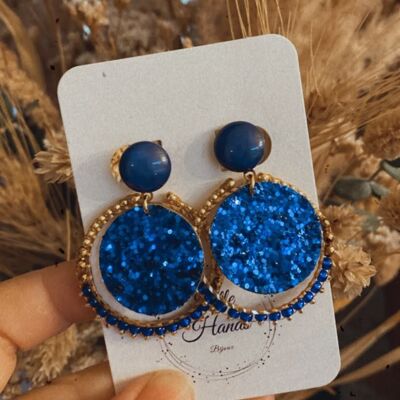 Boucles d’oreilles « Little Pretty » – Glitter Bleu